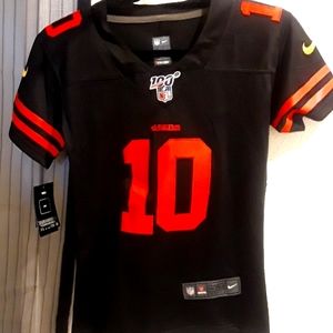 Womens Nike 49er Jersey never worn, size Medium,black with 49er red numerals.